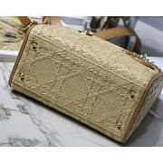 Dior Lady Natural Cannage Raffia 24 x 20 x 11 cm  - 2