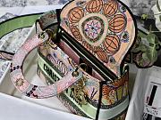 Dior Medium Lady D-Lite Bag Multicolor Lights Embroidery 24 x 20 x 11 cm - 5