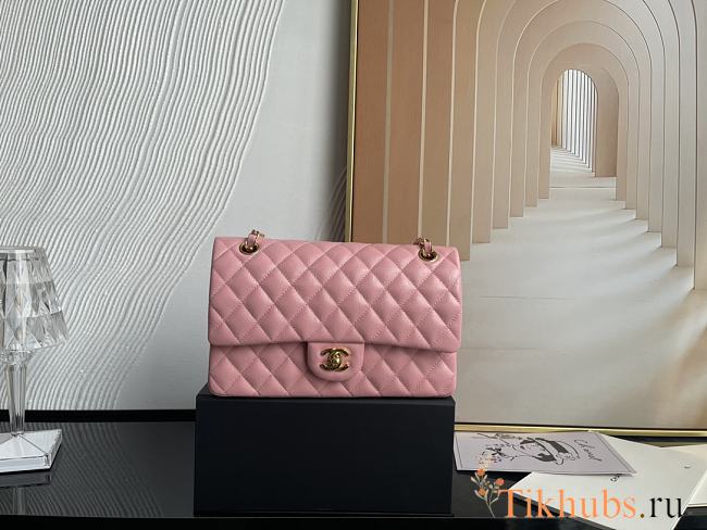 Chanel Flap Bag Rose Pink Caviar Gold 25cm - 1