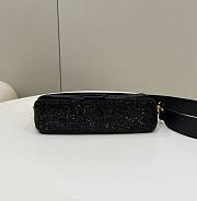 Fendi Baguette Re-Edition Bag Black Beads 27x15x6cm - 3