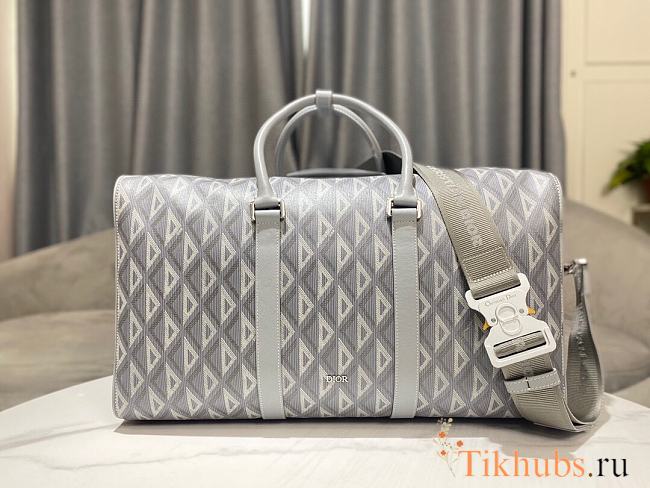 Dior Lingot 50 Bag Gray CD Diamond Canvas 50 x 25 x 21.5 cm - 1