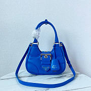 Prada Moon Padded Nappa-Leather Bag Blue 22.5x16x7.5cm - 1