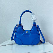 Prada Moon Padded Nappa-Leather Bag Blue 22.5x16x7.5cm - 3