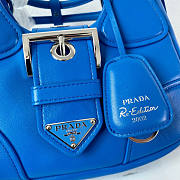 Prada Moon Padded Nappa-Leather Bag Blue 22.5x16x7.5cm - 2