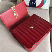 YSL Vicky Patent Red Shoulder Bag 25cm - 5