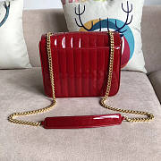 YSL Vicky Patent Red Shoulder Bag 25cm - 4