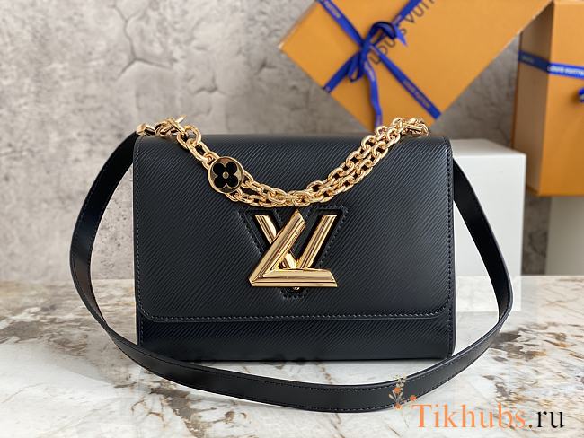 Louis Vuitton LV Twist MM Black 23×17×9.5cm - 1