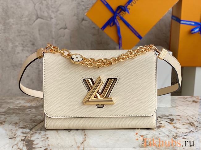 Louis Vuitton LV Twist MM White 23×17×9.5cm - 1