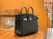 Hermes Birkin 25 Black Togo Leather Silver Hardware 25x20x13cm - 6