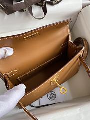 Hermes Kelly Brown Gold Epsom 19cm - 4