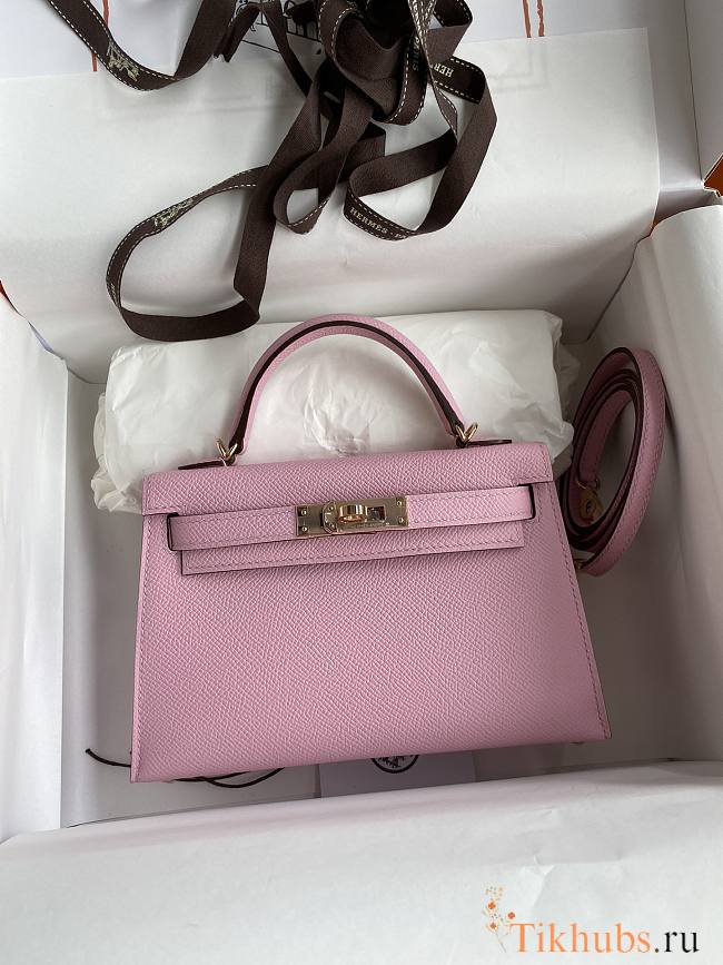 Hermes Kelly Pink Gold Epsom 19cm - 1