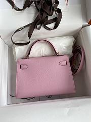 Hermes Kelly Pink Gold Epsom 19cm - 2