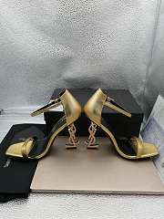 YSL Opyum Heels Patent Leather Gold Heel - 5