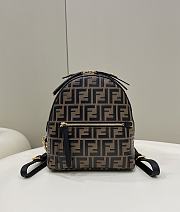 Fendi Mini Backpack Brown Leather 25x21x10cm - 1