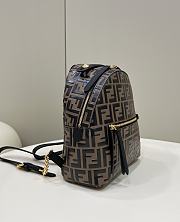 Fendi Mini Backpack Brown Leather 25x21x10cm - 4