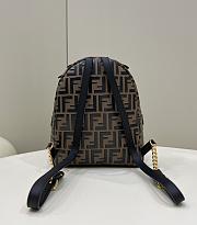 Fendi Mini Backpack Brown Leather 25x21x10cm - 3