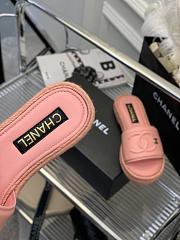 Chanel 23C Pink CC Logo Slide Sandal Slip - 3