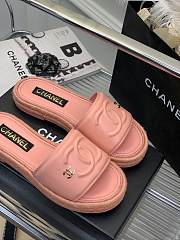 Chanel 23C Pink CC Logo Slide Sandal Slip - 5