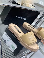 Chanel 23C Beige CC Logo Slide Sandal Slip - 5