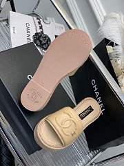 Chanel 23C Beige CC Logo Slide Sandal Slip - 2