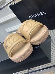 Chanel 23C Beige CC Logo Slide Sandal Slip - 3