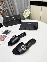 Chanel Black Slide Sandal  - 1