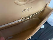 Chanel Flap Bag Chevron Lambskin Beige Silver 25cm - 5