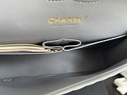 Chanel Flap Bag Chevron Lambskin Grey Gold 25cm - 5