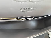 Chanel Flap Bag Chevron Lambskin Grey Silver 25cm - 5