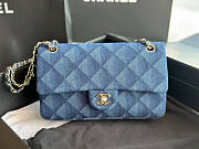 Chanel Flap Bag Denim Gold 25cm - 1