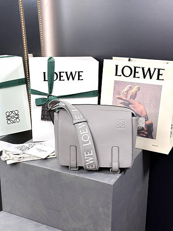 Loewe XS Military Messenger Bag Grey 23x18x9cm