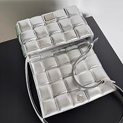 Bottega Veneta Padded Cassette Silver 26x18x8cm - 3