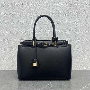 Celine Conti Bag Natural Calfskin Black 36.5x26x15cm