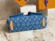 Louis Vuitton LV Vintage Denim Handbag Double Pocket 30x10x19cm - 4