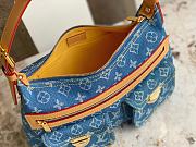 Louis Vuitton LV Vintage Denim Handbag Double Pocket 30x10x19cm - 6