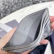 Dior Card Holder Gray CD Diamond 10x8cm - 6