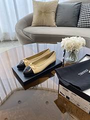 Chanel Ballerina Flat Beige Black - 5