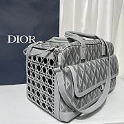 Dior Hit The Road Pet Carrier Bag Gray CD Diamond 40 x 25 x 20 cm - 6