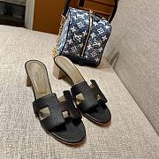 Hermes Black Sandals Heel - 1