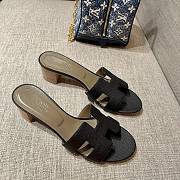 Hermes Black Sandals Heel - 4