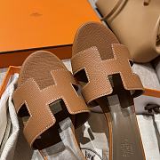 Hermes Brown Sandals Heel - 6