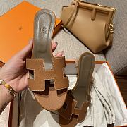 Hermes Brown Sandals Heel - 5