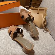 Hermes Brown Sandals Heel - 2