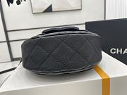 Chanel Mini Messenger Black Grained Calfskin Bag 19x15x7cm - 5