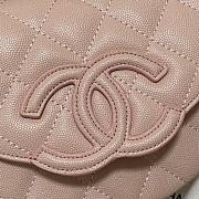 Chanel Mini Messenger Pink Grained Calfskin Bag 19x15x7cm - 2