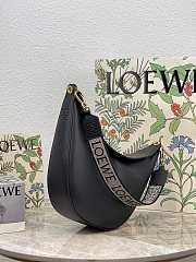 Loewe Luna Bag In Satin Calfskin And Jacquard Black 27x29.5x8cm - 5