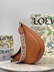 Loewe Luna Bag In Satin Calfskin And Jacquard Pecan 27x29.5x8cm - 3