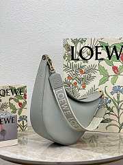 Loewe Luna Bag In Satin Calfskin And Jacquard Grey 27x29.5x8cm - 3