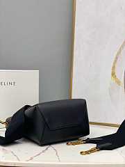 Celine Sangle Small Bucket Bag Black 18x25x12cm - 5