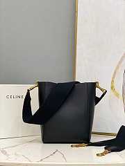 Celine Sangle Small Bucket Bag Black 18x25x12cm - 4